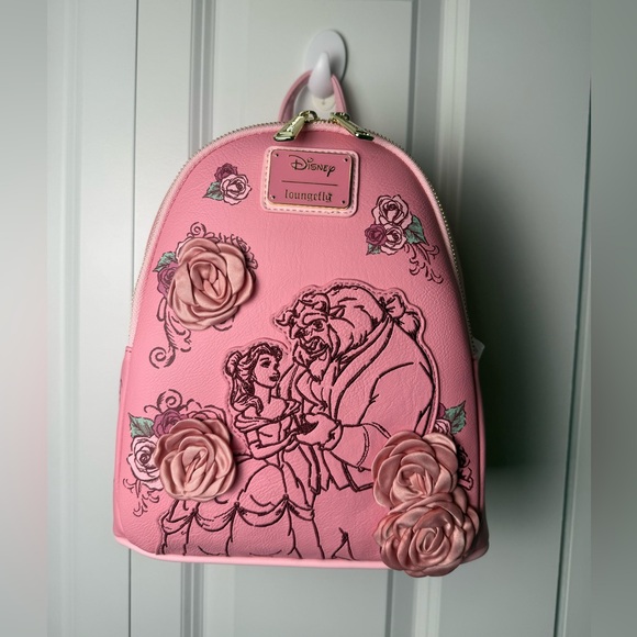 Beauty and the Beast loungefly mini backpack NWT - Picture 2 of 10